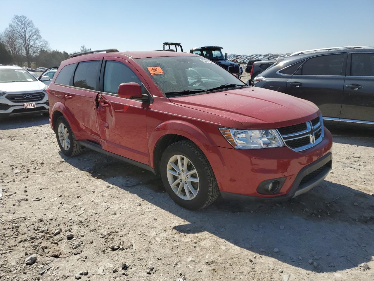2013 Dodge Journey VIN 3C4PDCBG6DT564842 Copart auction photo, side damage thumbnail 4