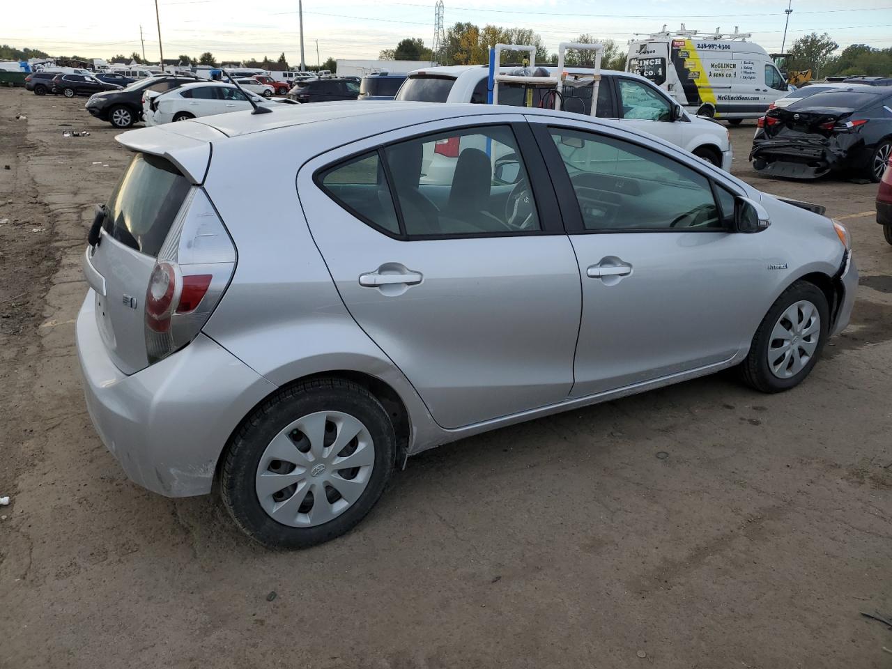 2014 Toyota Prius VIN JTDKDTB3XE1071925 Copart auction photo, front end damage thumbnail 3