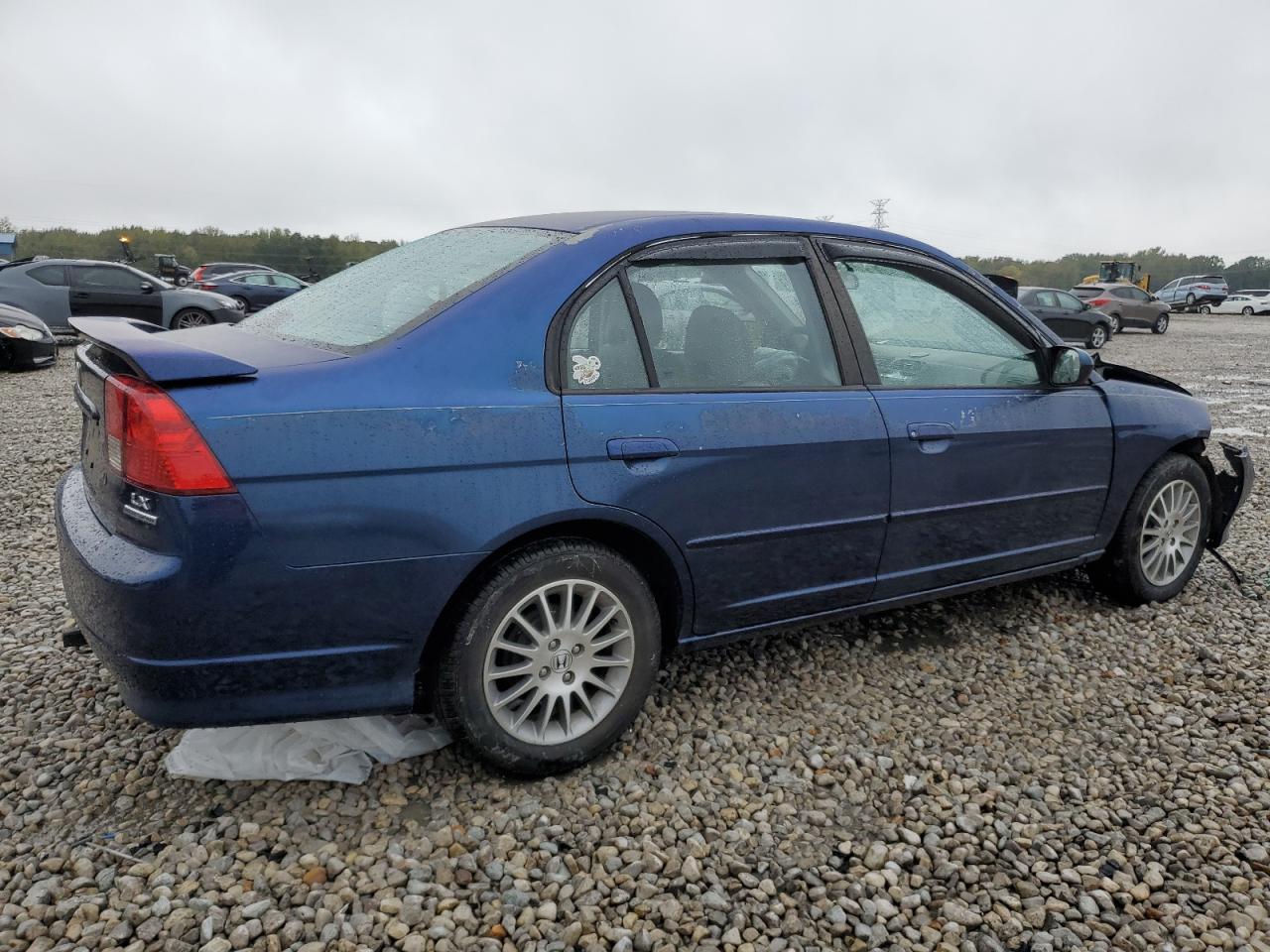 2005 Honda Civic VIN 2HGES16525H615971 Copart auction photo, front end / rear end damage thumbnail 3