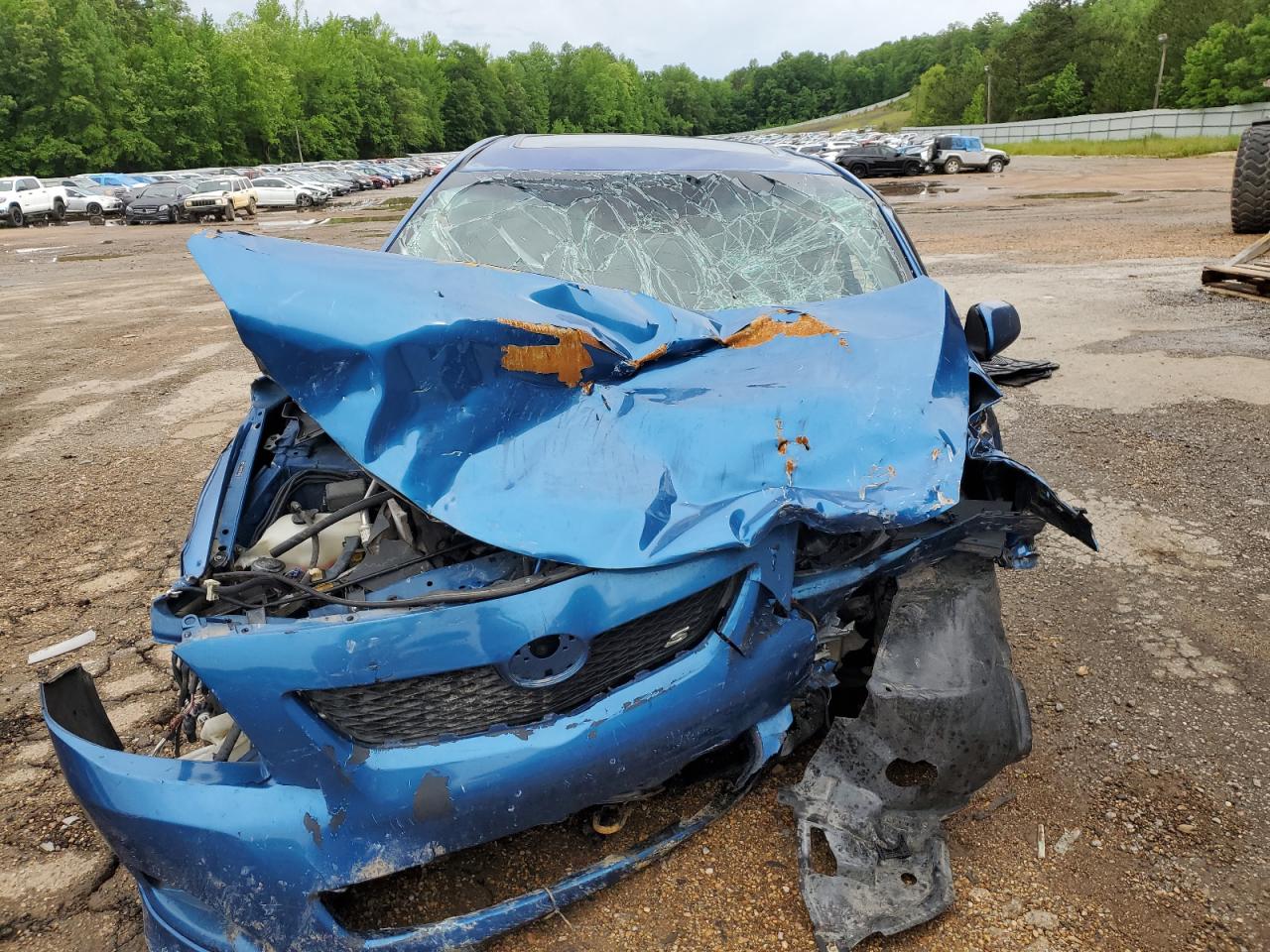2009 Toyota Corolla VIN 2T1BU40E19C160973 Copart auction photo, front end / side damage thumbnail 5