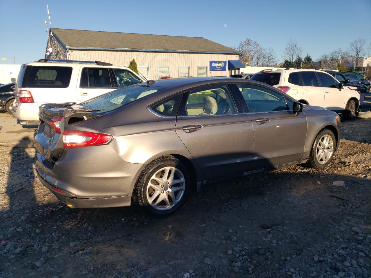 2014 Ford Fusion VIN 1FA6P0H71E5386998 Copart auction photo, rear end damage thumbnail 3