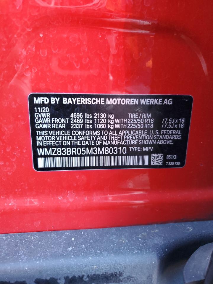 2021 MINI Cooper VIN WMZ83BR05M3M80310 Copart auction photo, mechanical damage thumbnail 12