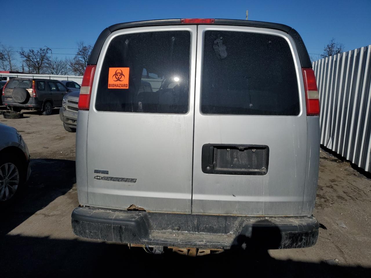 2011 Chevrolet Express VIN 1GAWGRFG3B1126955 Copart auction photo, front end / side damage thumbnail 6