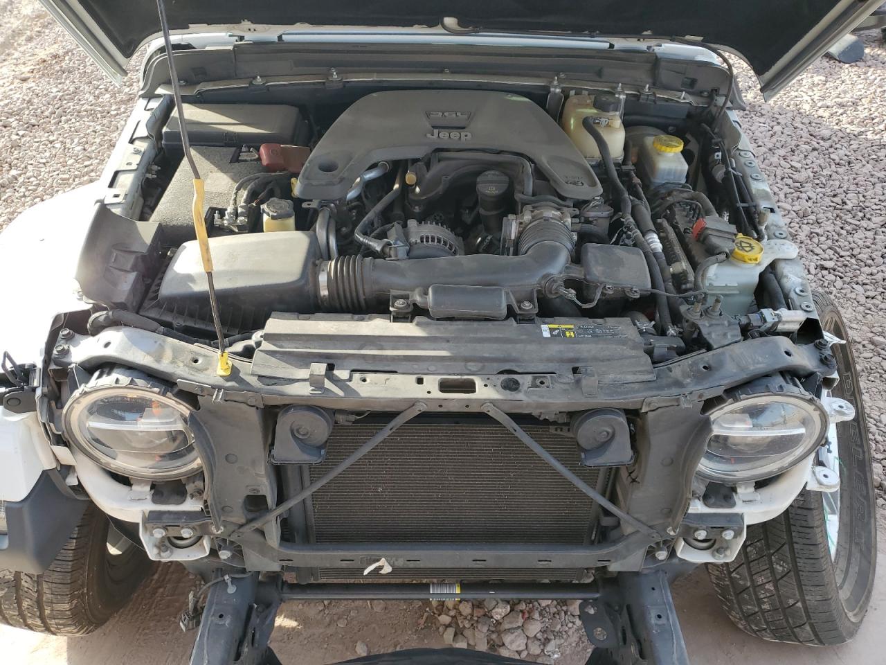 2018 Jeep Wrangler VIN 1C4HJXEG9JW243366 Copart auction photo, front end damage thumbnail 12