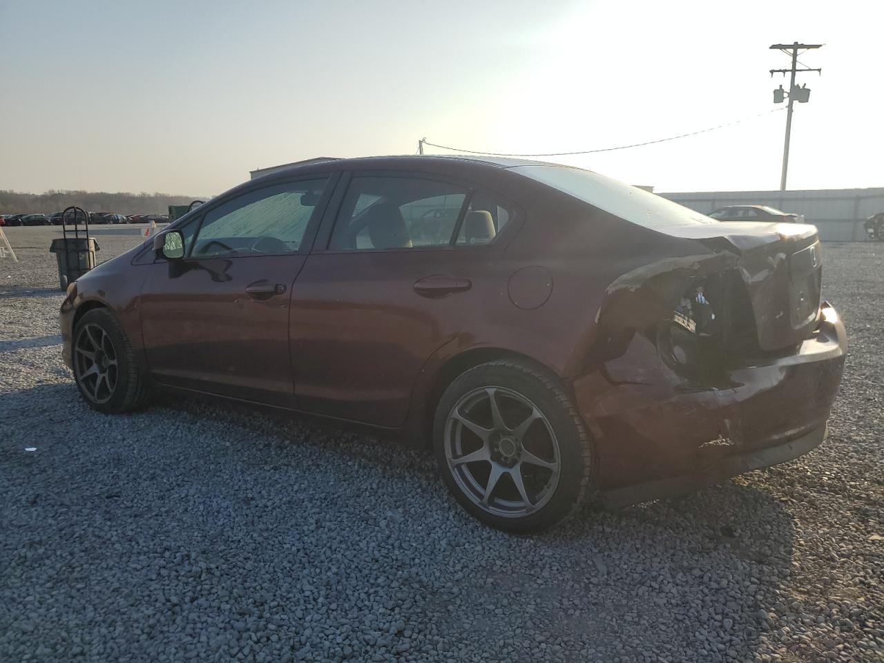 2012 Honda Civic VIN 2HGFB2F53CH589114 Copart auction photo, rear end damage thumbnail 2