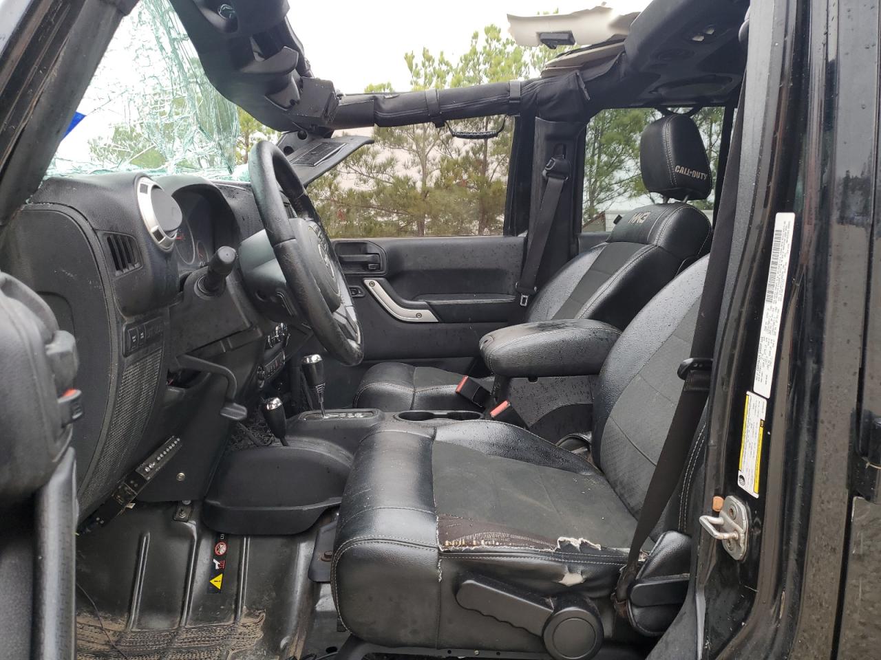 2012 Jeep Wrangler VIN 1C4HJWFG7CL205244 Copart auction photo, rollover damage thumbnail 7