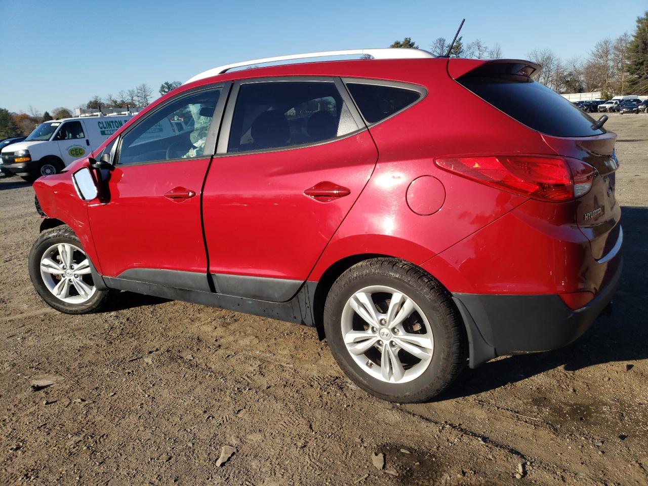 2013 Hyundai Tucson VIN KM8JU3AC2DU706836 Copart auction photo, front end / side damage thumbnail 2