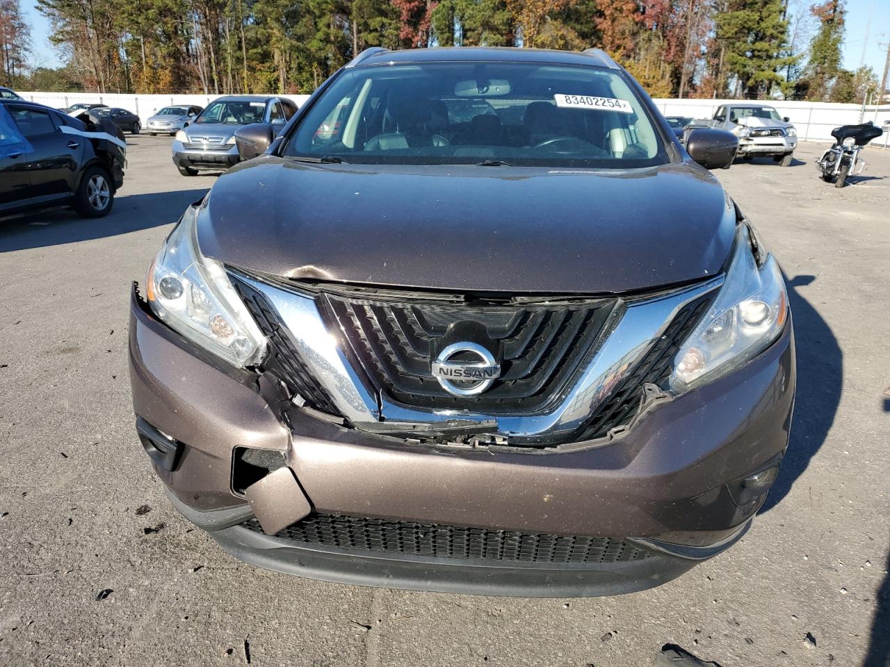 2017 Nissan Murano VIN 5N1AZ2MG6HN107870 Copart auction photo, front end damage thumbnail 5