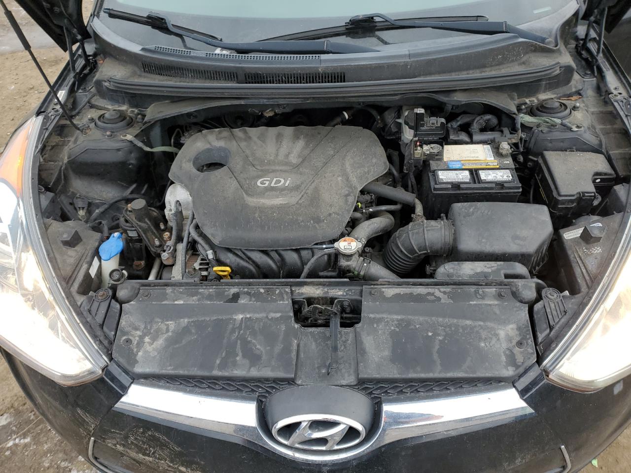 2013 Hyundai Veloster VIN KMHTC6AD1DU105035 Copart auction photo, side damage thumbnail 12