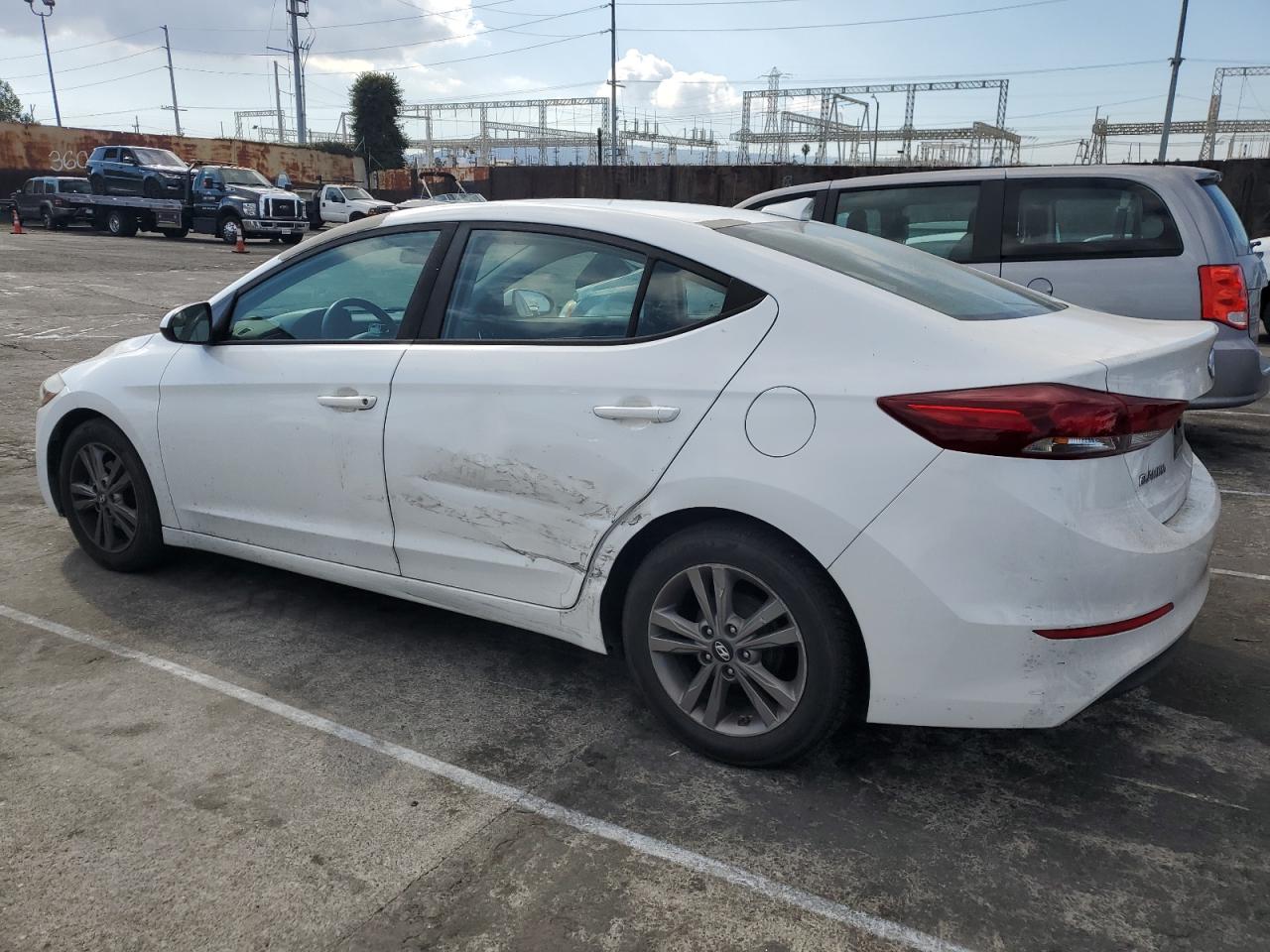 2017 Hyundai Elantra VIN 5NPD84LF5HH117640 Copart auction photo, side damage thumbnail 2