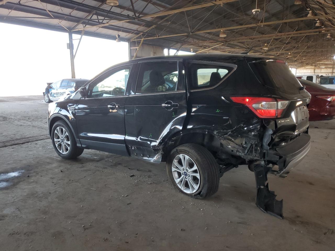 2017 Ford Escape VIN 1FMCU9GD5HUD91502 Copart auction photo, rear end / side damage thumbnail 2