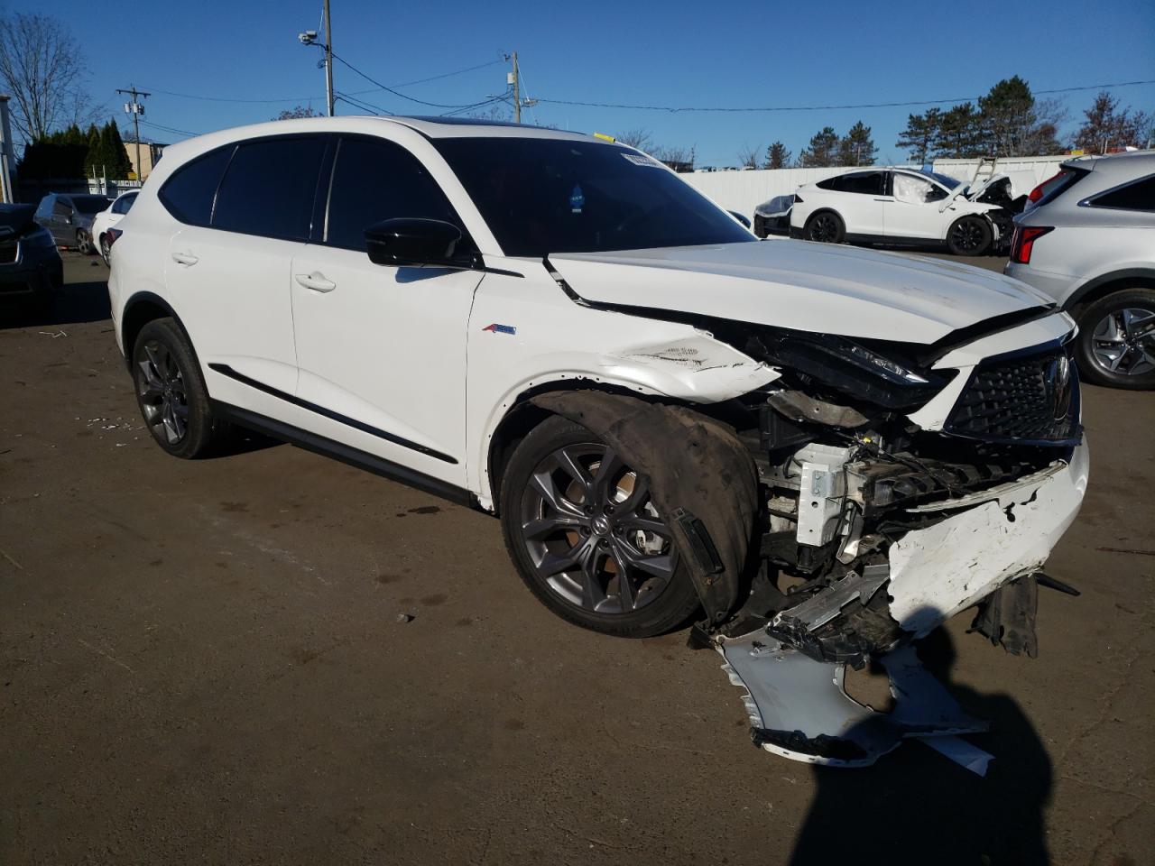 2022 Acura MDX VIN 5J8YE1H00NL027947 Copart auction photo, front end / minor dent/scratches damage thumbnail 4