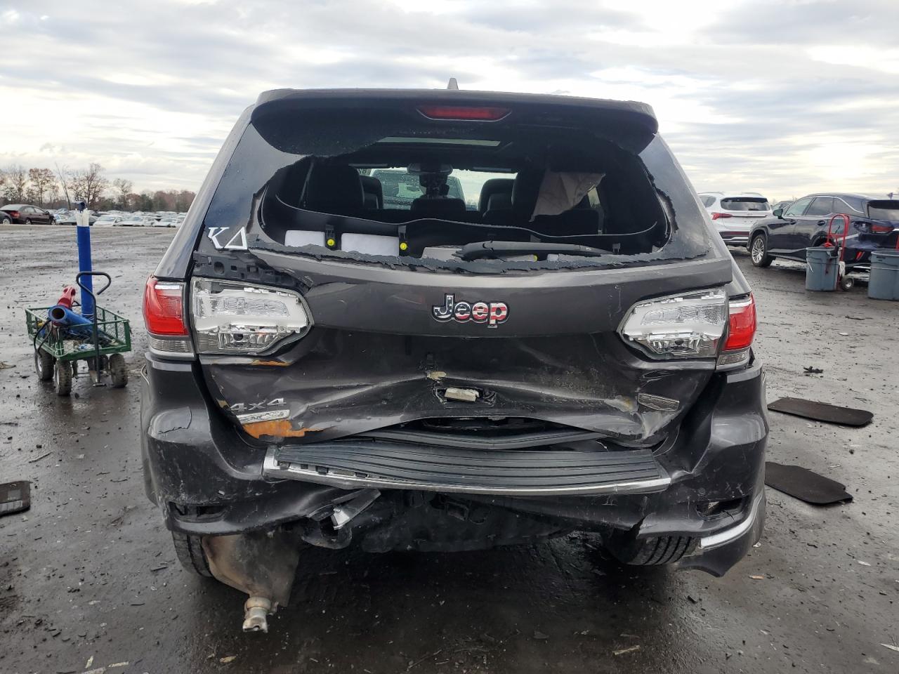 2015 Jeep Grand Cherokee VIN 1C4RJFJM7FC928257 Copart auction photo, rear end / front end damage thumbnail 6