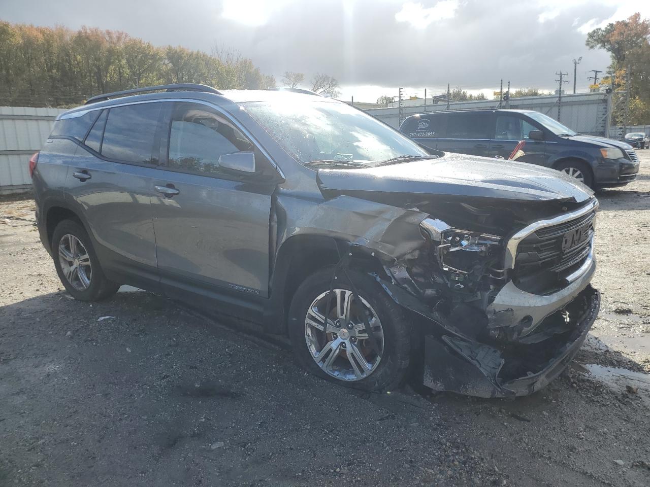 2018 GMC Terrain VIN 3GKALTEV6JL372503 Copart auction photo, front end / minor dent/scratches damage thumbnail 4