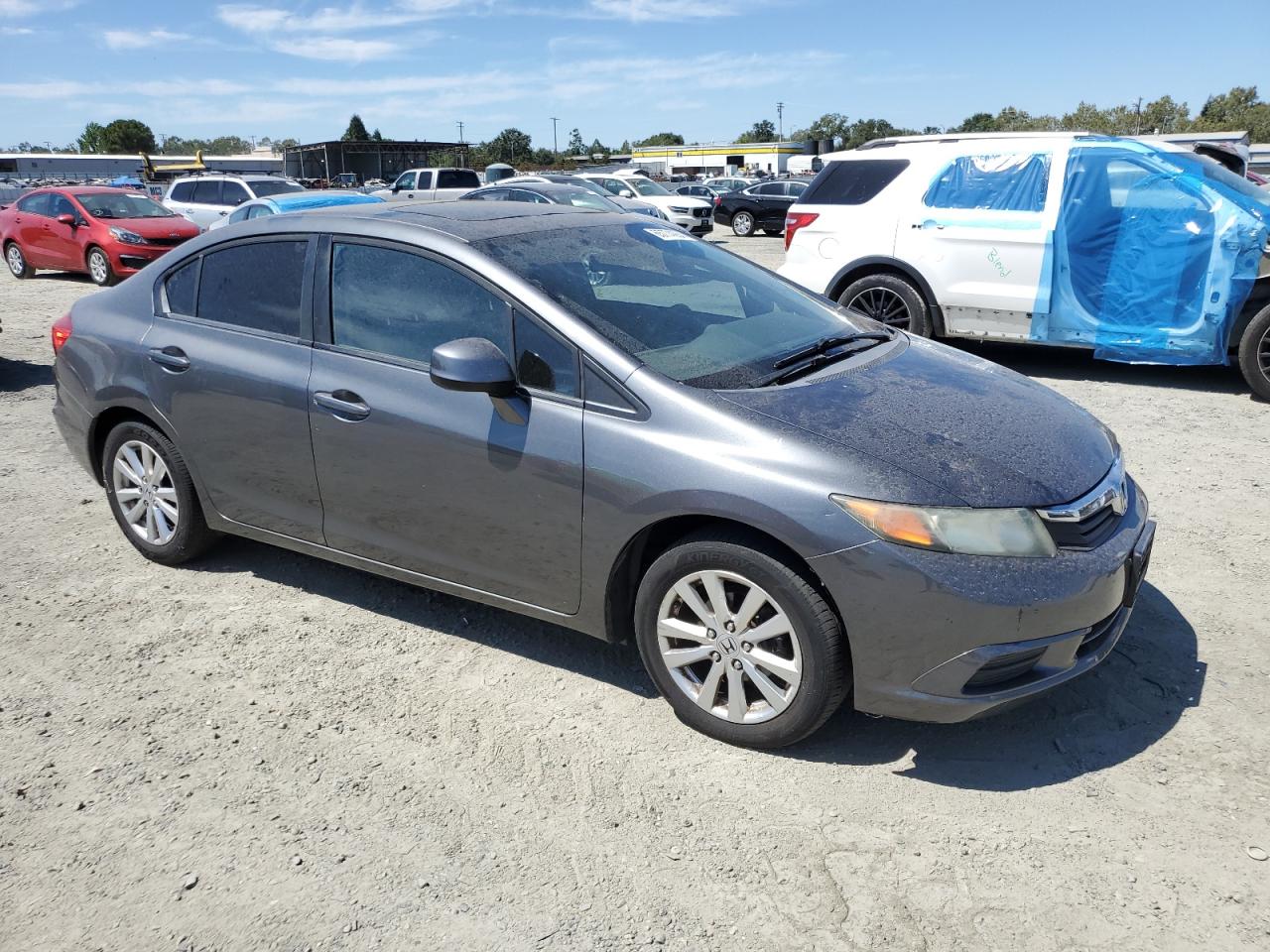 2012 Honda Civic VIN 19XFB2F86CE371320 Copart auction photo, rear end damage thumbnail 4