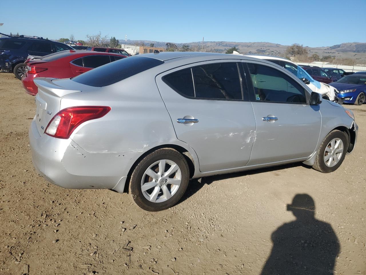 2014 Nissan Versa VIN 3N1CN7APXEL823888 Copart auction photo, front end / side damage thumbnail 3