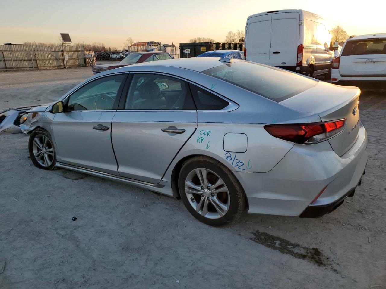 2018 Hyundai Sonata VIN 5NPE34AFXJH704704 Copart auction photo, front end / undercarriage damage thumbnail 2
