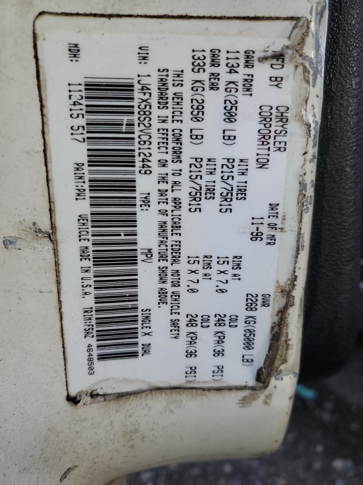 1997 Jeep Grand Cherokee VIN 1J4FX58S2VC612449 Copart auction photo, rear end damage thumbnail 14