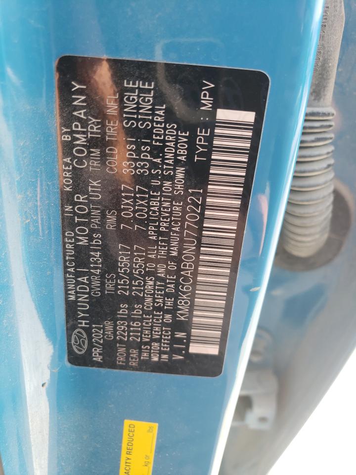2022 Hyundai Kona VIN KM8K6CAB0NU770221 Copart auction photo, front end damage thumbnail 13