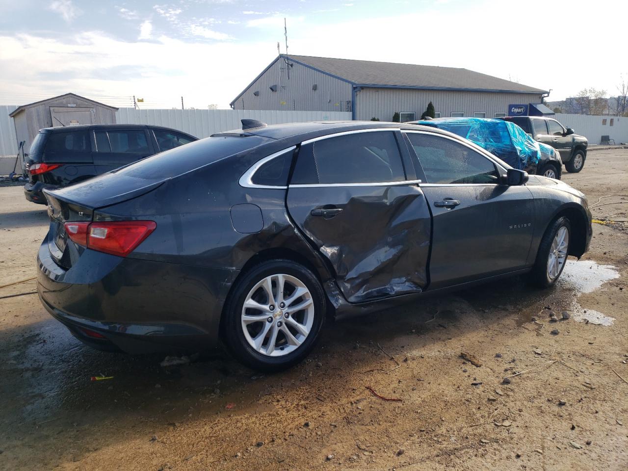 2017 Chevrolet Malibu VIN 1G1ZE5ST5HF245682 Copart auction photo, side damage thumbnail 3