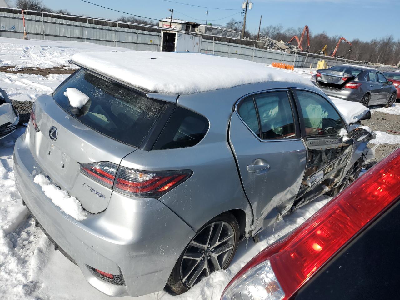 2014 Lexus CT VIN JTHKD5BH3E2193803 Copart auction photo, front end / side damage thumbnail 3