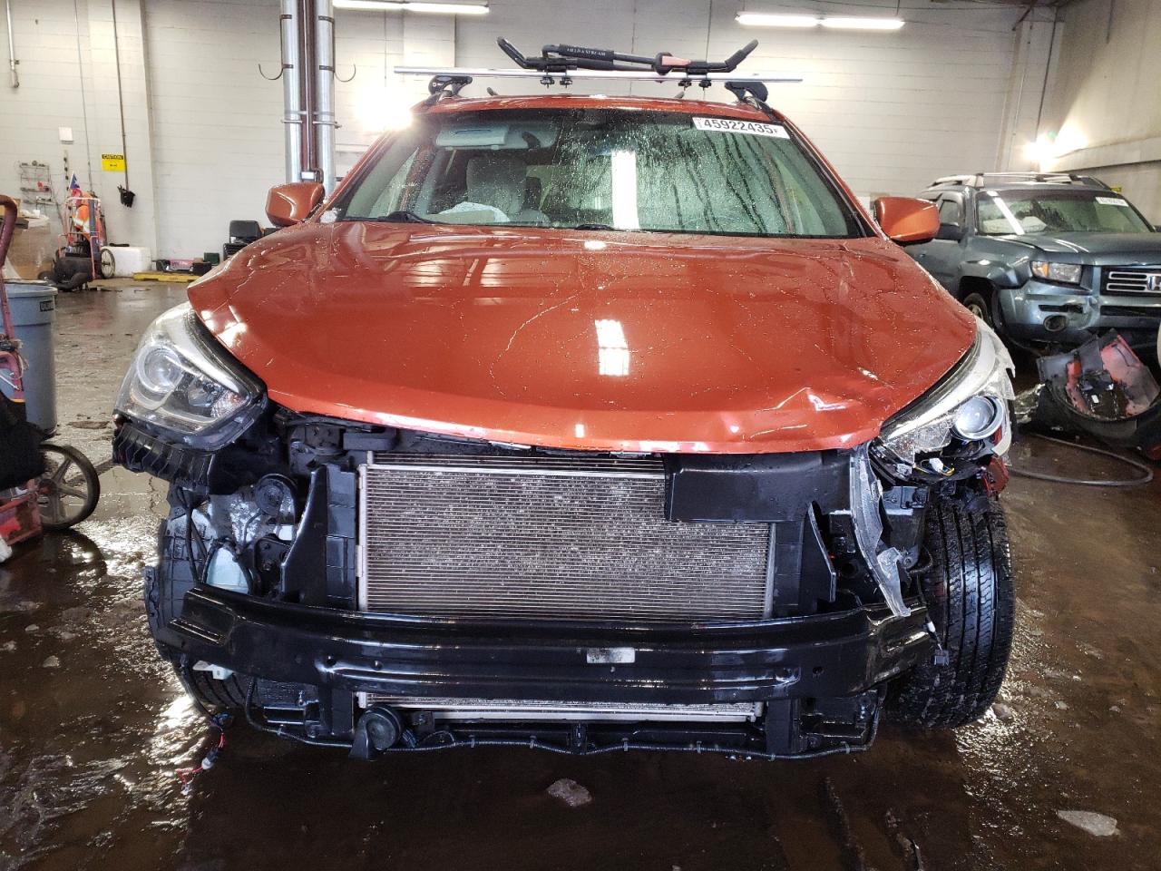 2017 Hyundai Santa Fe VIN 5XYZU3LB9HG483603 Copart auction photo, front end / minor dent/scratches damage thumbnail 5