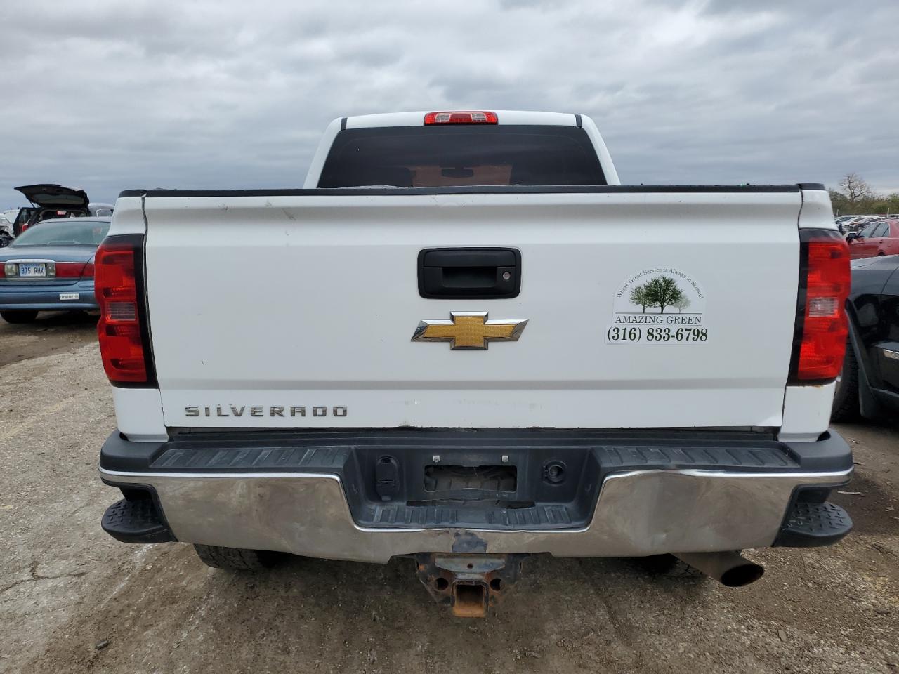 2015 Chevrolet Silverado VIN 1GC2KUEG6FZ140557 Copart auction photo, front end / minor dent/scratches damage thumbnail 6