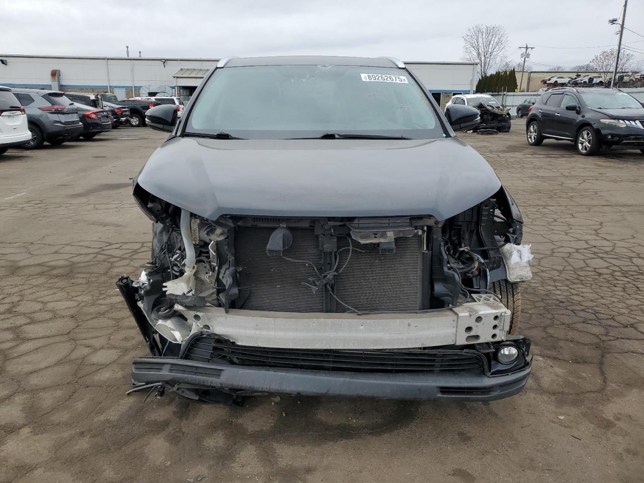 2016 Toyota Highlander VIN 5TDJKRFH1GS304168 Copart auction photo, front end damage thumbnail 5