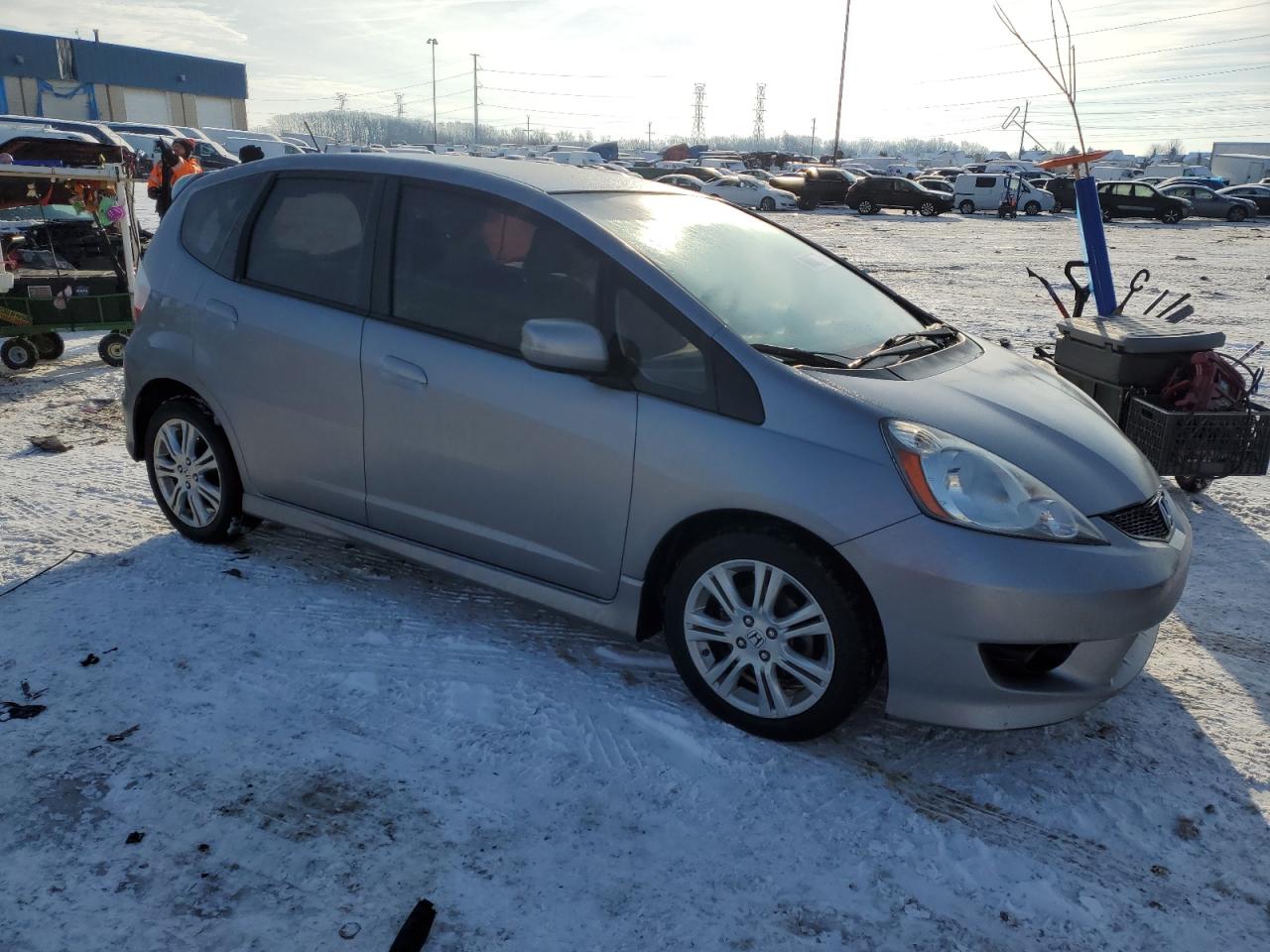 2010 Honda Fit VIN JHMGE8H68AC031809 Copart auction photo, front end / undercarriage damage thumbnail 4