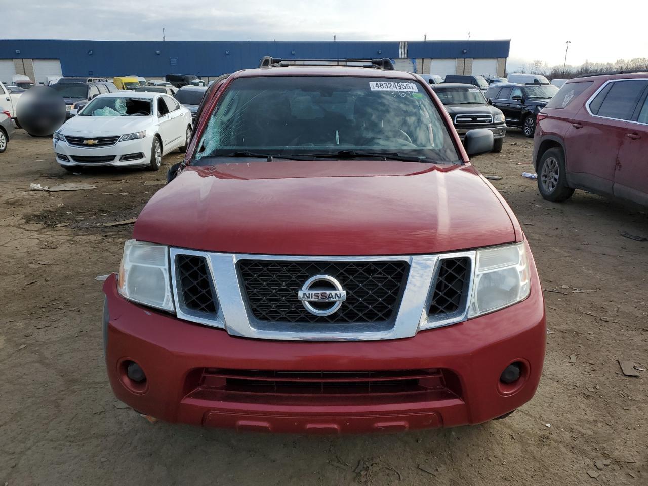 2012 Nissan Pathfinder VIN 5N1AR1NB7CC613693 Copart auction photo, front end / side damage thumbnail 5