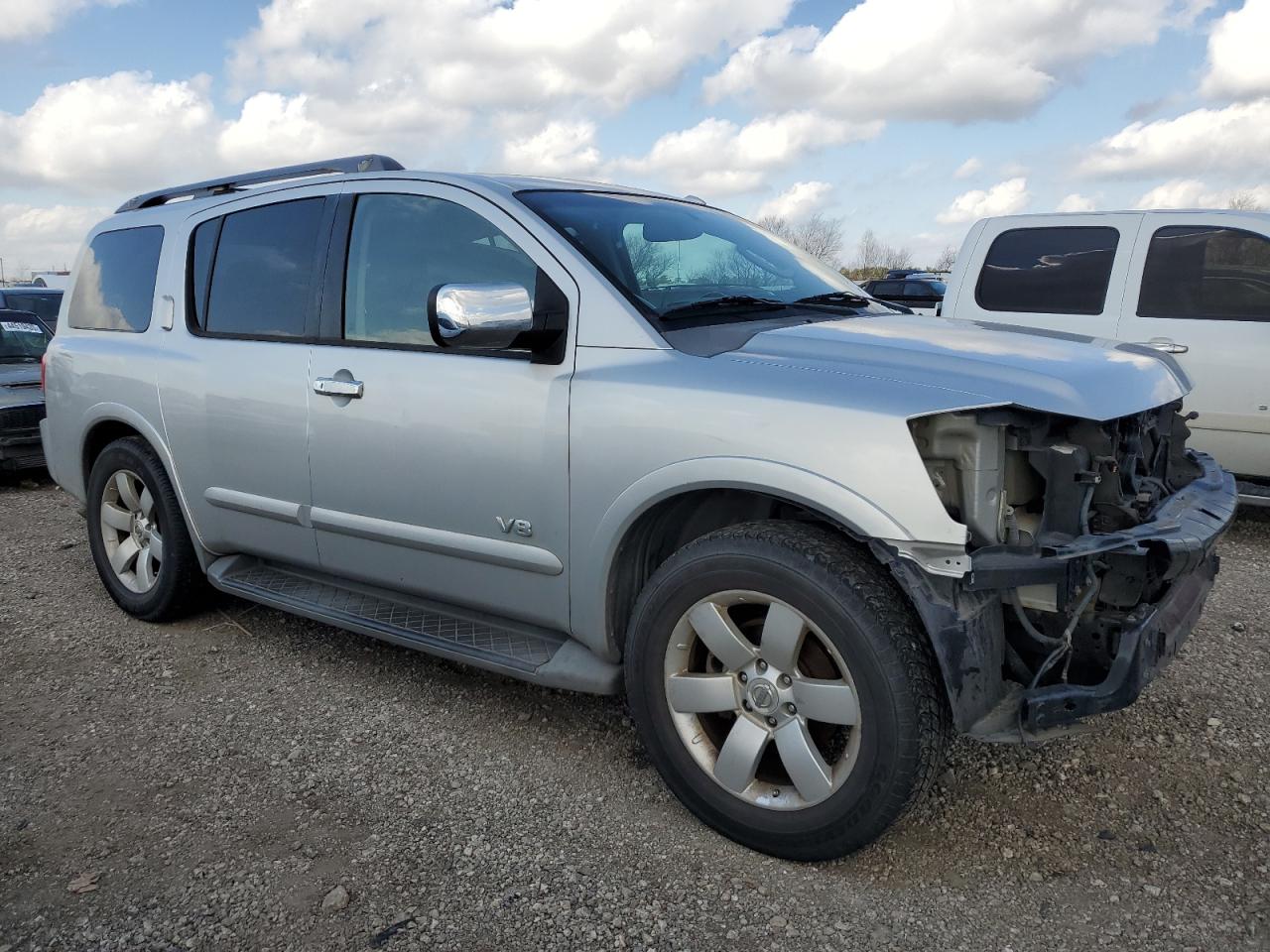 2008 Nissan Armada VIN 5N1AA08D28N607746 Copart auction photo, front end / minor dent/scratches damage thumbnail 4