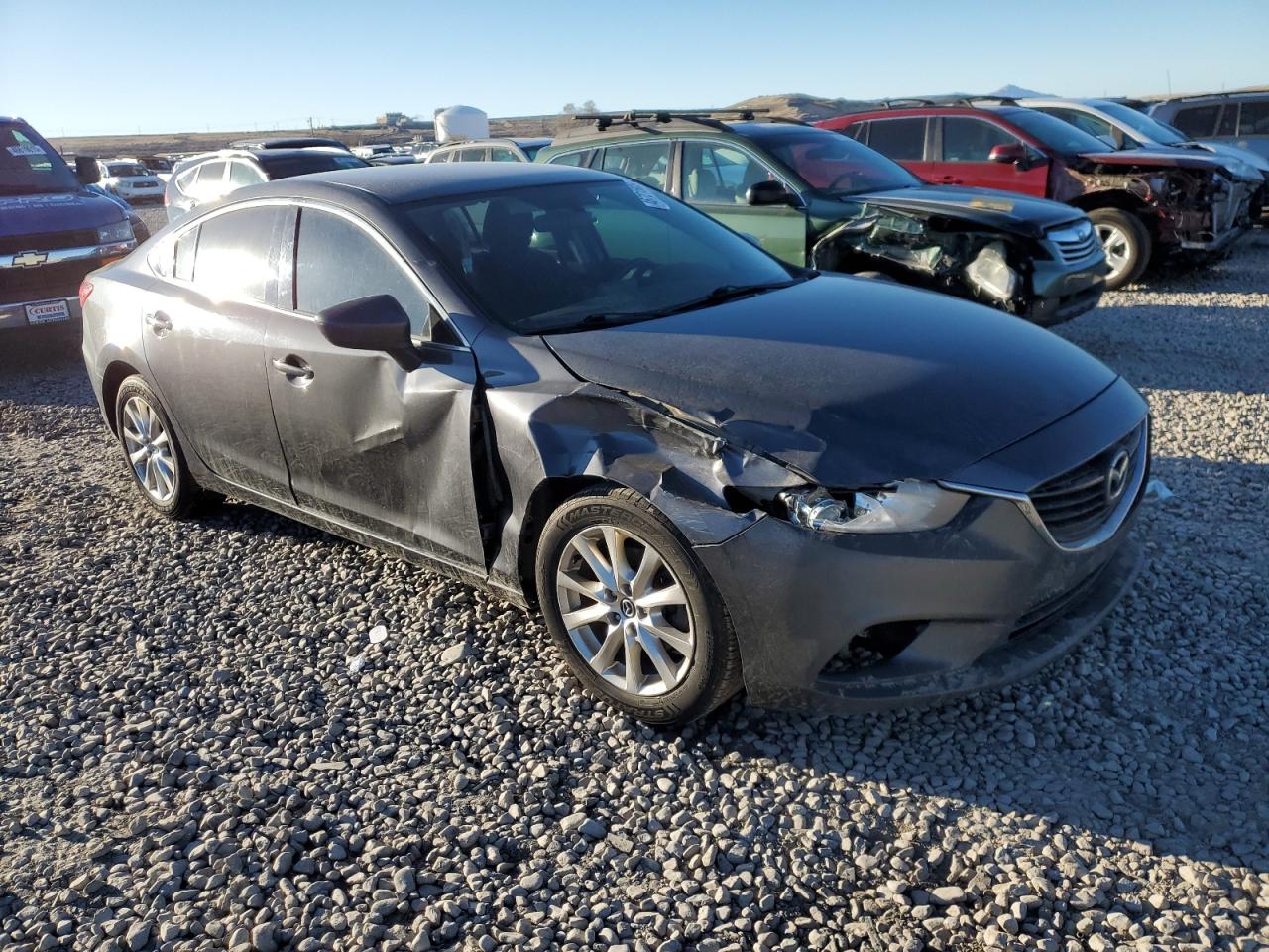 2016 Mazda 6 VIN JM1GJ1U50G1480651 Copart auction photo, front end / side damage thumbnail 4