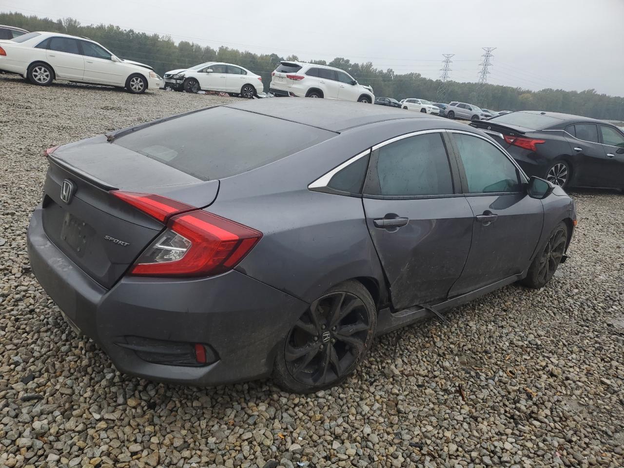 2020 Honda Civic VIN 2HGFC2E8XLH599177 Copart auction photo, all over damage thumbnail 3
