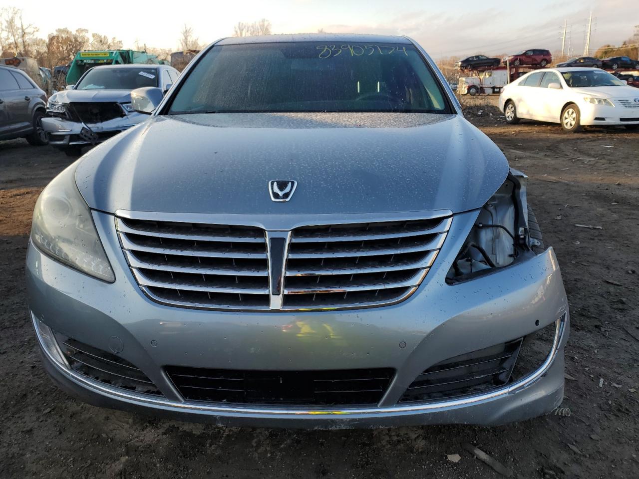 2015 Hyundai Equus VIN KMHGH4JH4FU093847 Copart auction photo, front end / side damage thumbnail 5