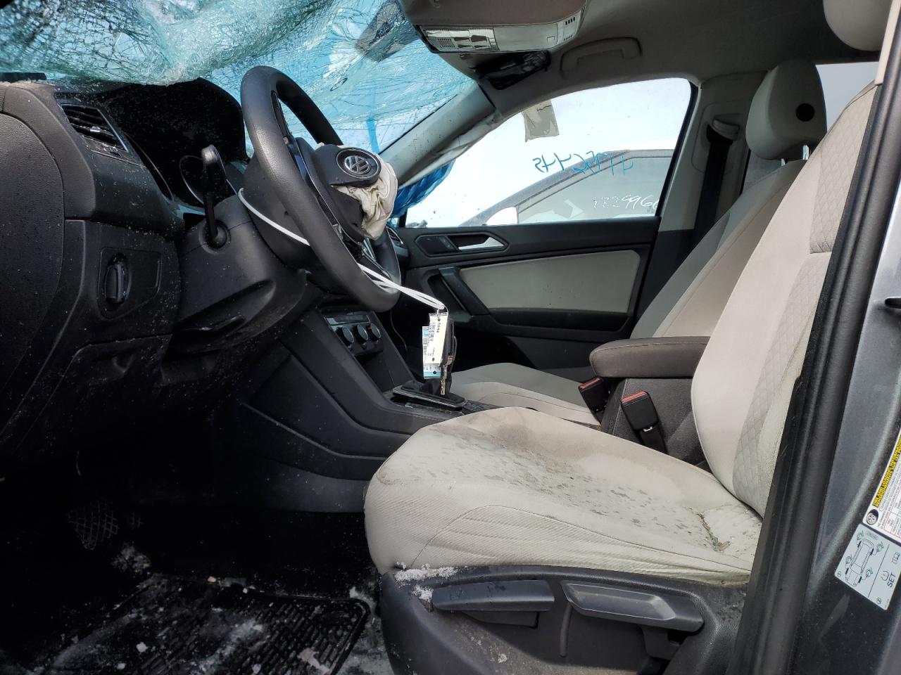 2019 Volkswagen Tiguan VIN 3VV0B7AX9KM174861 Copart auction photo, rollover damage thumbnail 7