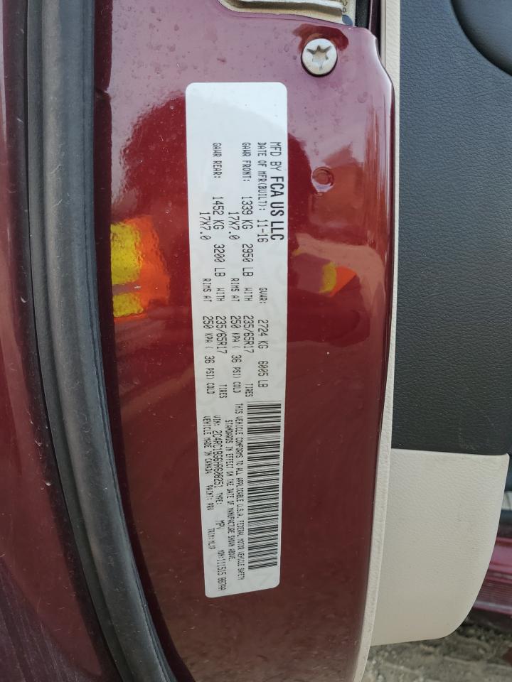 2017 Chrysler Pacifica VIN 2C4RC1BG6HR608251 Copart auction photo, minor dent/scratches / normal wear damage thumbnail 13