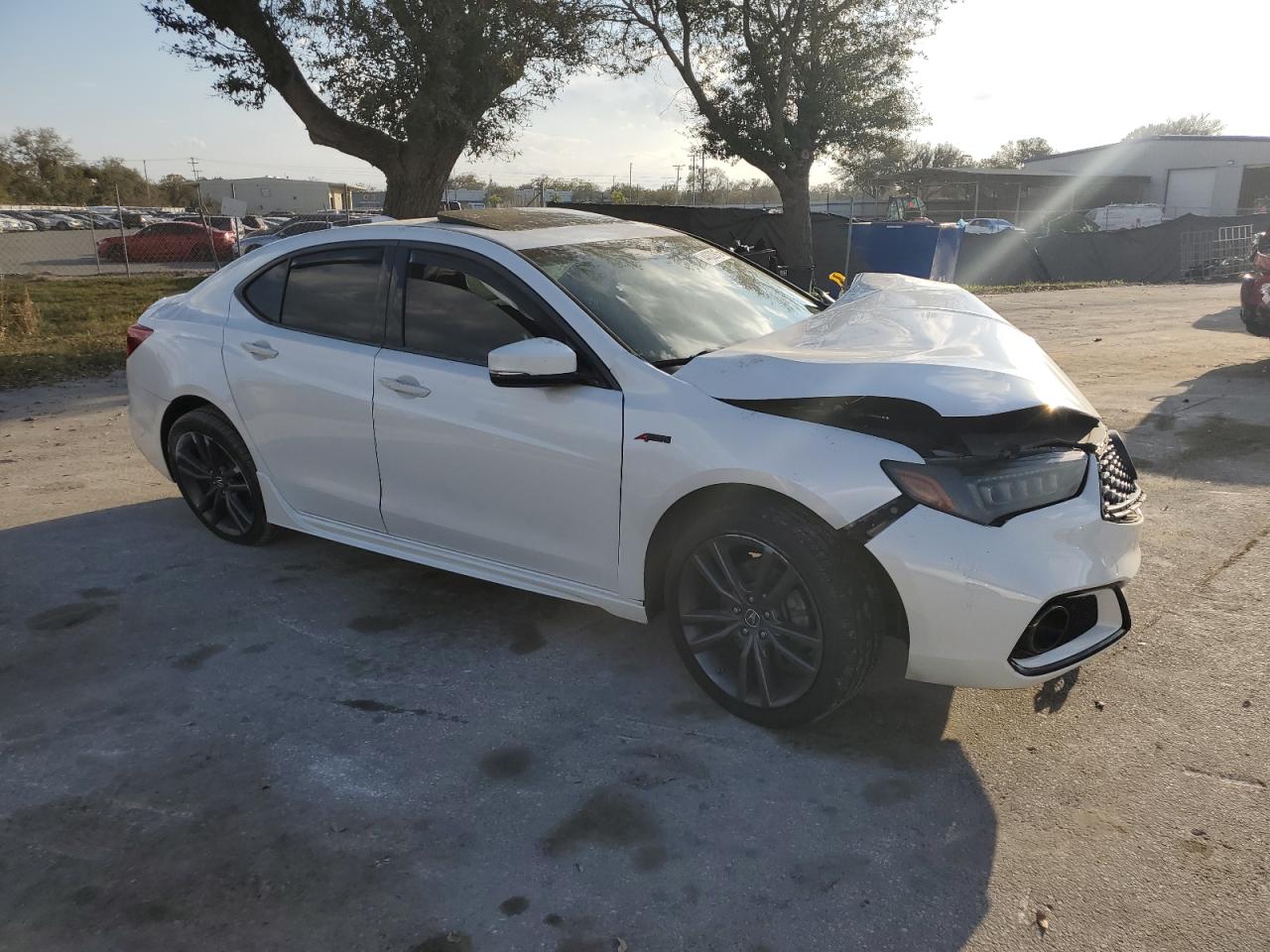 2019 Acura TLX VIN 19UUB2F63KA001192 Copart auction photo, front end / side damage thumbnail 4