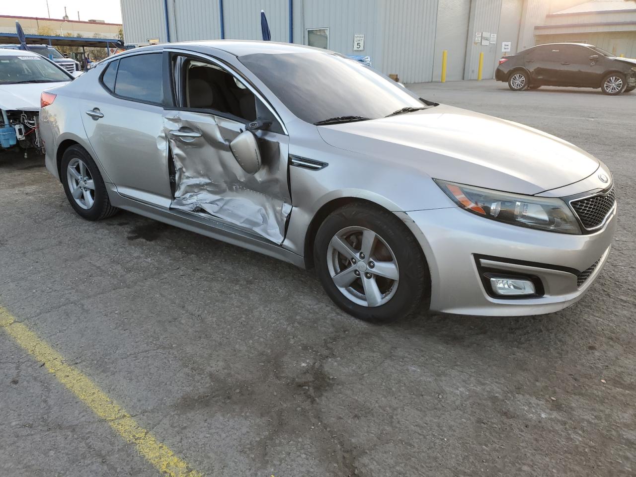 2014 KIA Optima VIN 5XXGM4A76EG328003 Copart auction photo, side damage thumbnail 4