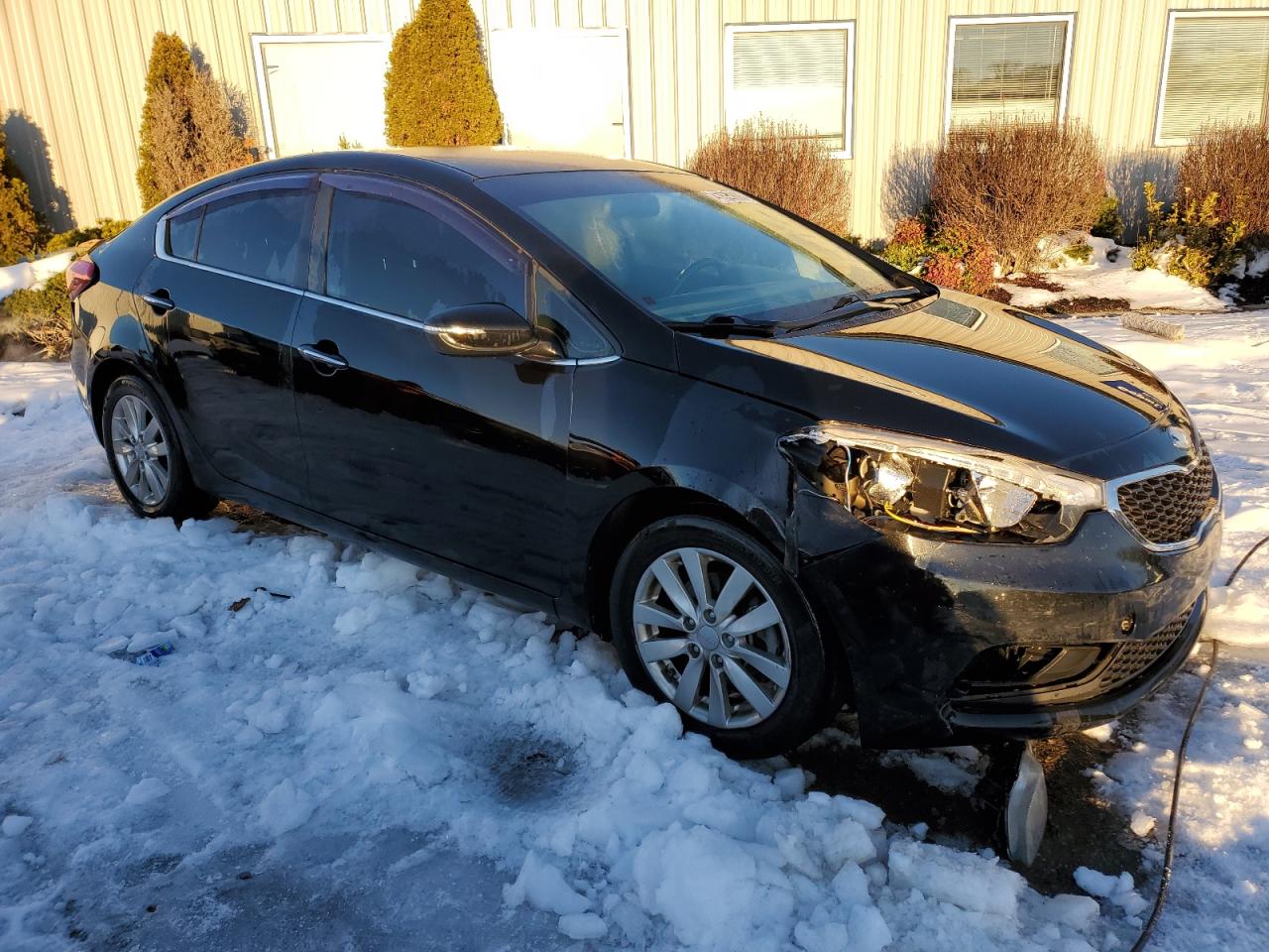 2014 KIA Forte VIN KNAFX4A88E5159048 Copart auction photo, front end damage thumbnail 4