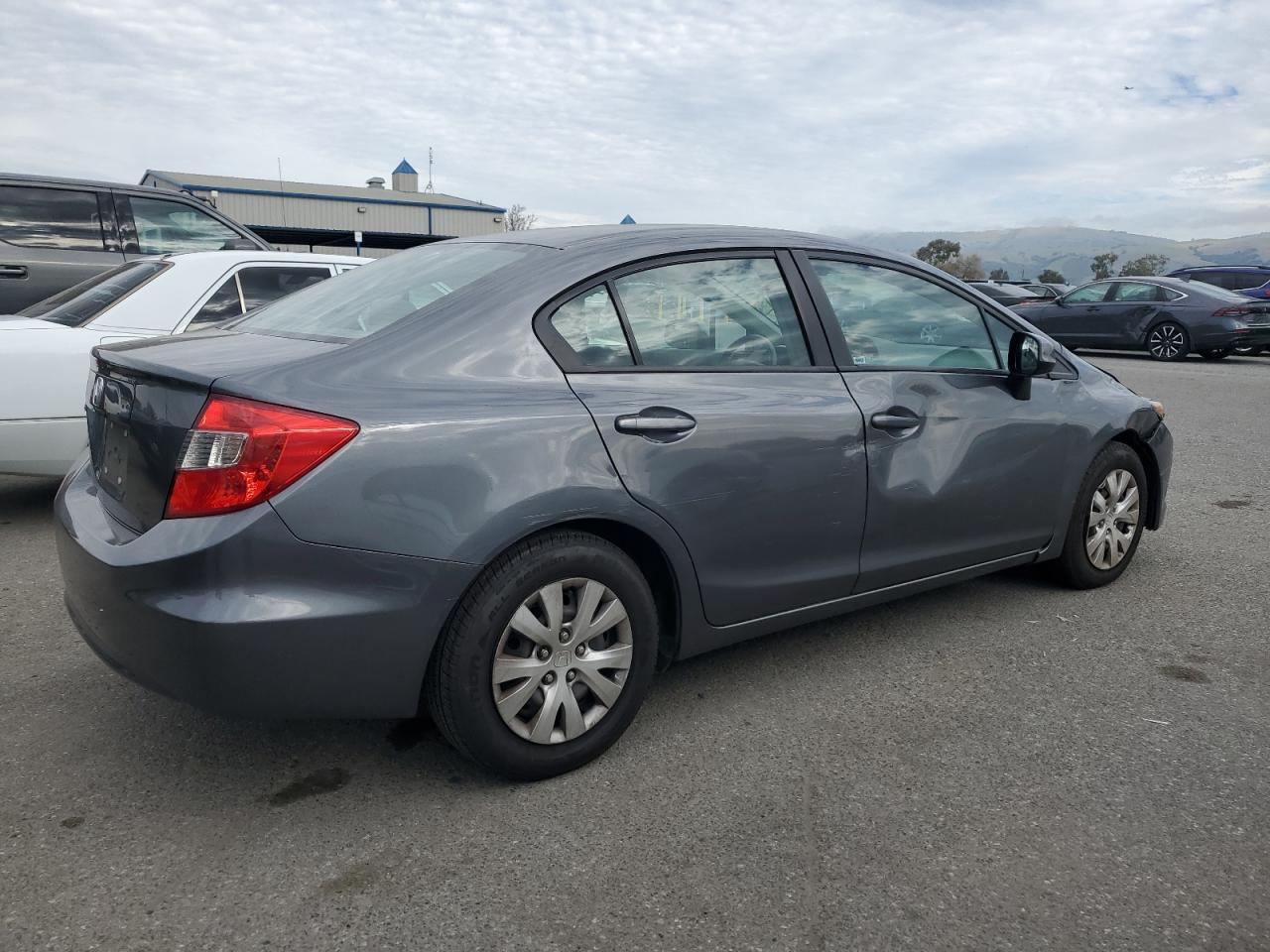 2012 Honda Civic VIN 19XFB2F59CE339399 Copart auction photo, all over damage thumbnail 3