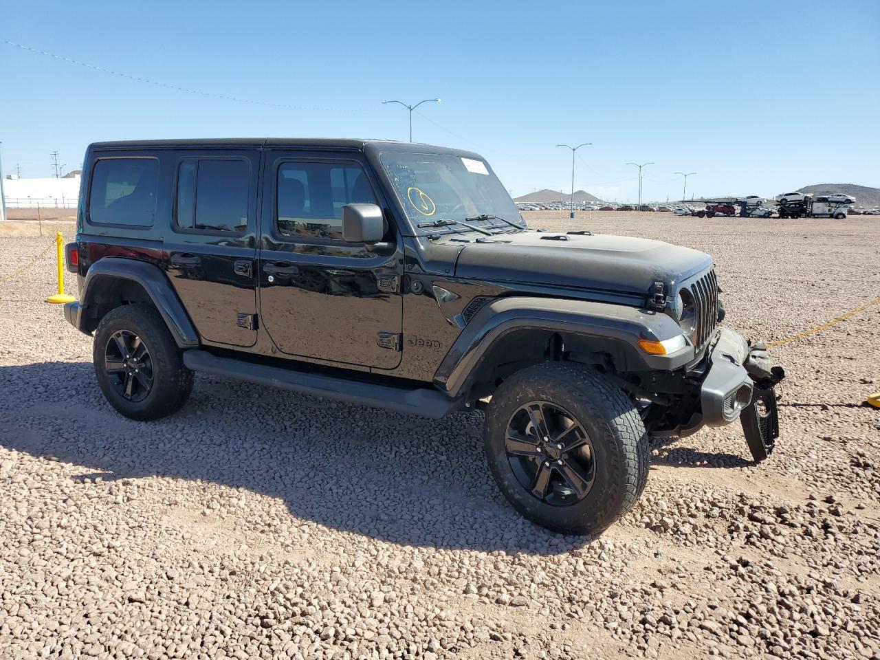 2021 Jeep Wrangler VIN 1C4HJXEG2MW573970 Copart auction photo, front end damage thumbnail 4
