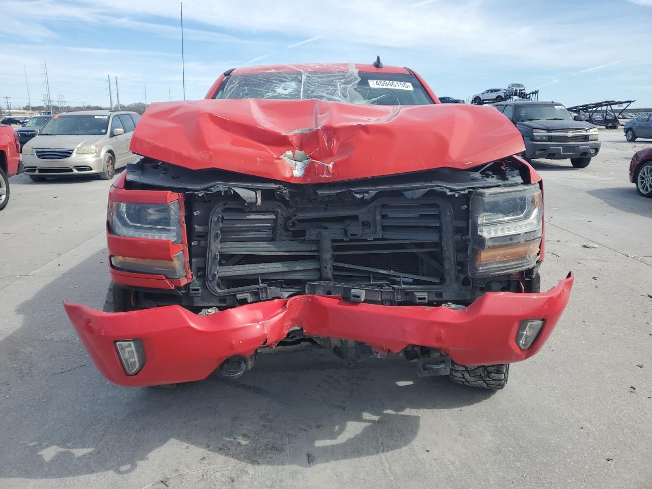 2018 Chevrolet Silverado VIN 3GCUKREC4JG496775 Copart auction photo, front end damage thumbnail 5