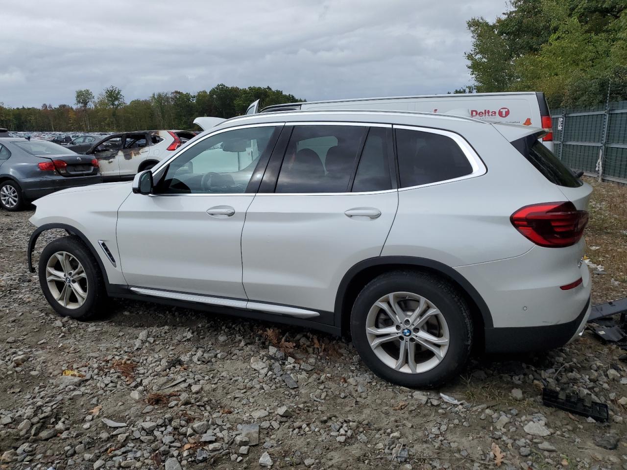 2021 BMW X3 VIN 5UXTY5C0XM9E70795 Copart auction photo, front end / rejected repair damage thumbnail 2