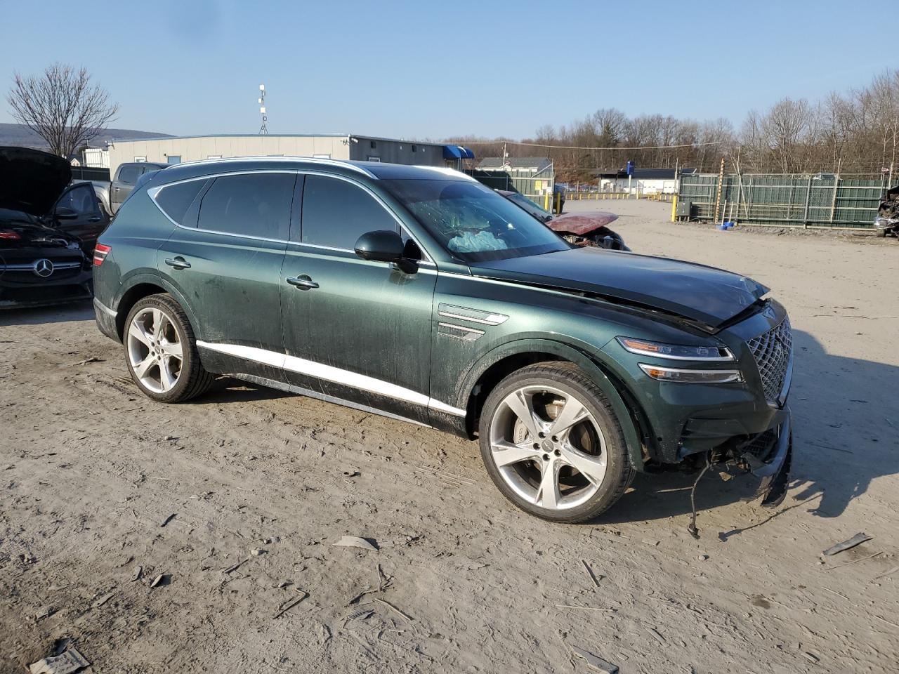 2022 Genesis Gv80 VIN KMUHBDSB1NU096639 Copart auction photo, front end damage thumbnail 4