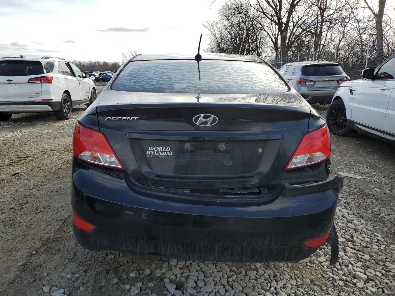 2017 Hyundai Accent VIN KMHCT4AE3HU354732 Copart auction photo, front end / rear end damage thumbnail 6