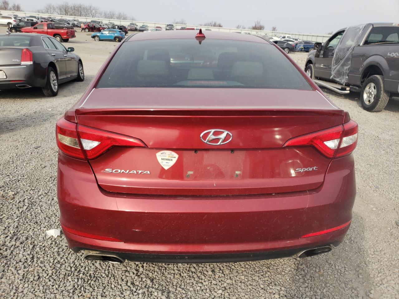 2016 Hyundai Sonata VIN 5NPE34AFXGH410003 Copart auction photo, front end / side damage thumbnail 6