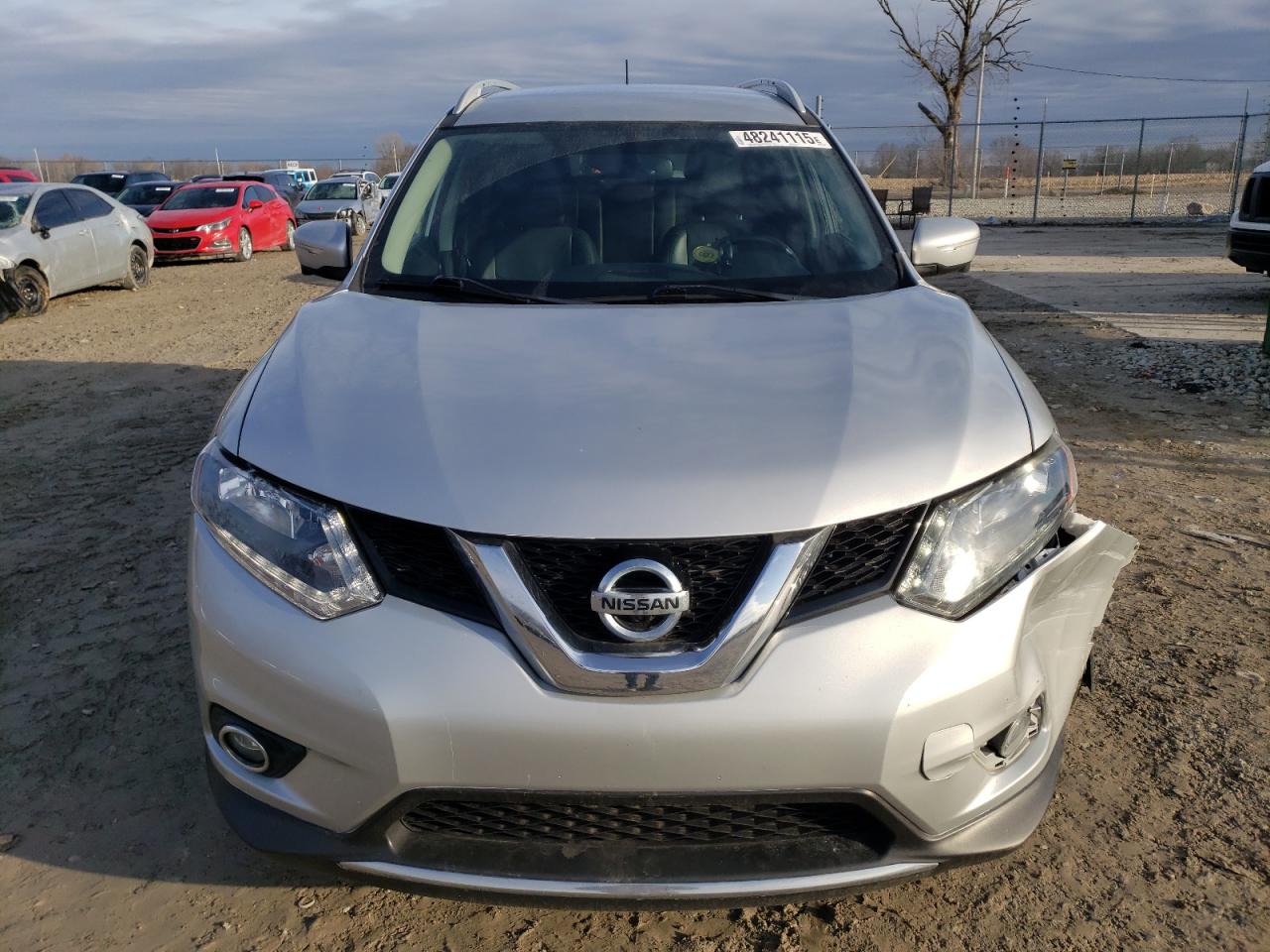 2014 Nissan Rogue VIN 5N1AT2MV2EC811765 Copart auction photo, side / front end damage thumbnail 5