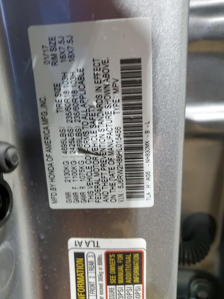 2017 Honda CR-V VIN 5J6RW2H86HL015456 Copart auction photo, side damage thumbnail 14