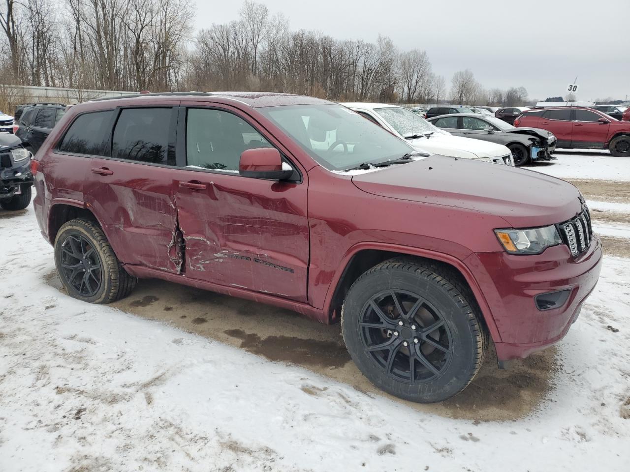2018 Jeep Grand Cherokee VIN 1C4RJFAG7JC191080 Copart auction photo, side / front end damage thumbnail 4