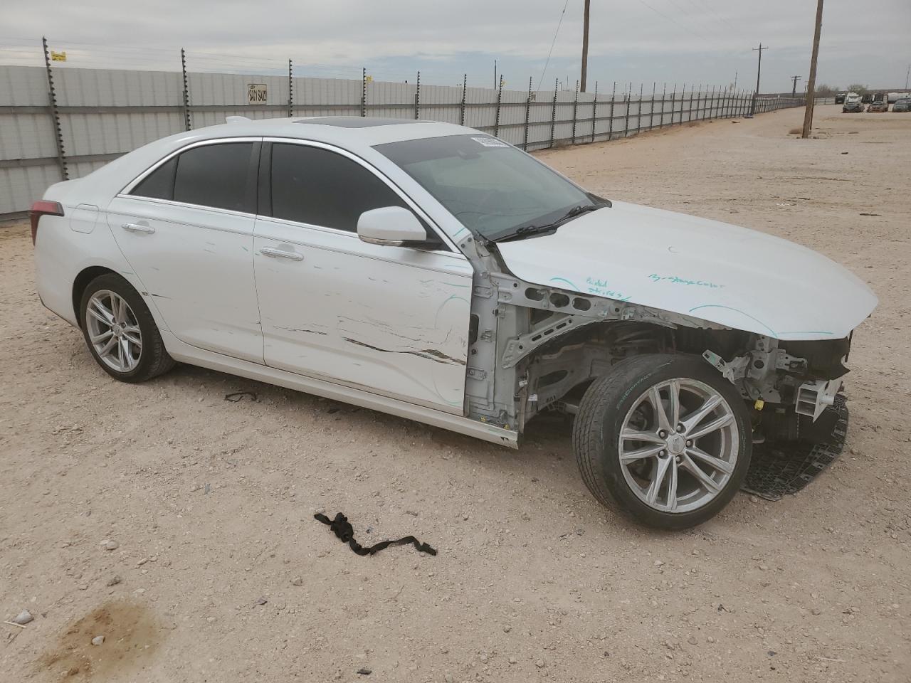 2021 Cadillac CT4 VIN 1G6DK5RK3M0113026 Copart auction photo, front end / side damage thumbnail 4